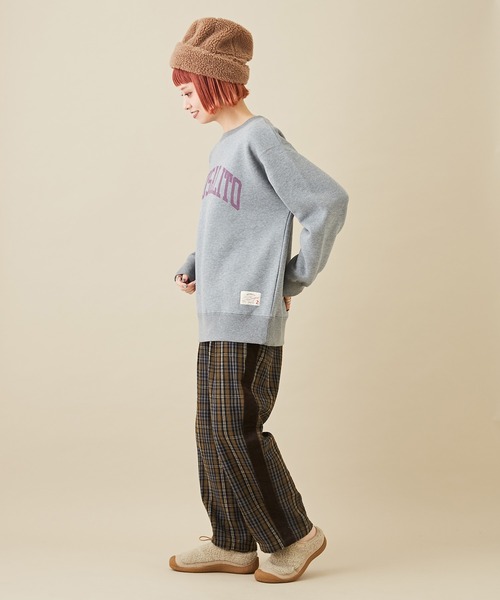 CUBE SUGAR（キューブシュガー）の「CVC裏毛裏起毛ロゴスウェットプルオーバー（スウェット・レディース・マルチ/トップグレー/グリーン/オートミール/ネイビー・M）」の7枚目の写真