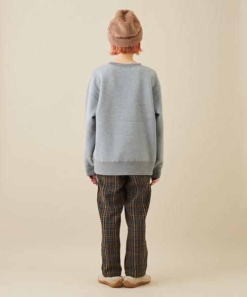 CUBE SUGAR（キューブシュガー）の「CVC裏毛裏起毛ロゴスウェットプルオーバー（スウェット・レディース・マルチ/トップグレー/グリーン/オートミール/ネイビー・M）」の8枚目の写真