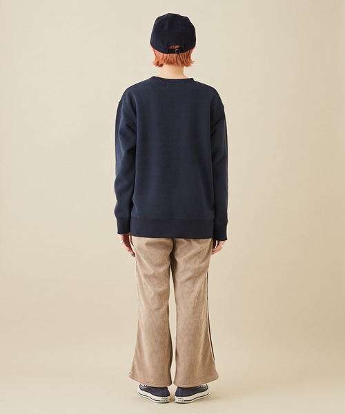 CUBE SUGAR（キューブシュガー）の「CVC裏毛裏起毛ロゴスウェットプルオーバー（スウェット・レディース・マルチ/トップグレー/グリーン/オートミール/ネイビー・M）」の17枚目の写真