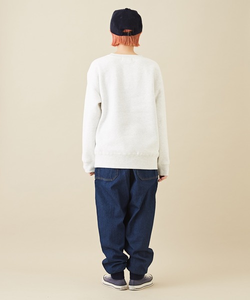 CUBE SUGAR（キューブシュガー）の「CVC裏毛裏起毛ロゴスウェットプルオーバー（スウェット・レディース・マルチ/トップグレー/グリーン/オートミール/ネイビー・M）」の21枚目の写真