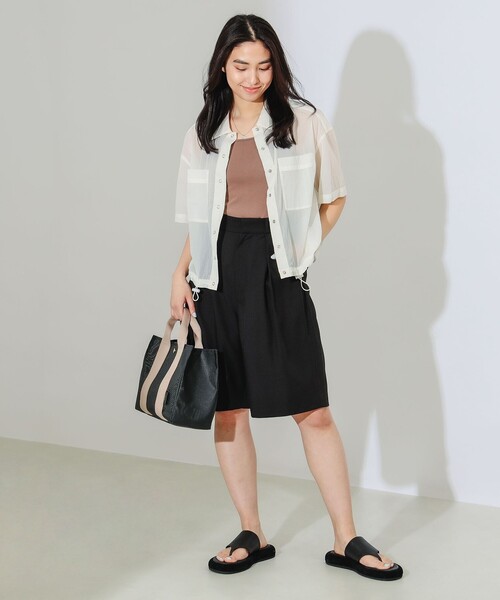 B:MING by BEAMS（ビーミングバイビームス）の「B:MING by BEAMS / 撥水 シアー シャツ（シャツ/ブラウス・レディース・ブラック/ホワイト系その他5・SMALL/MEDIUM）」の15枚目の写真