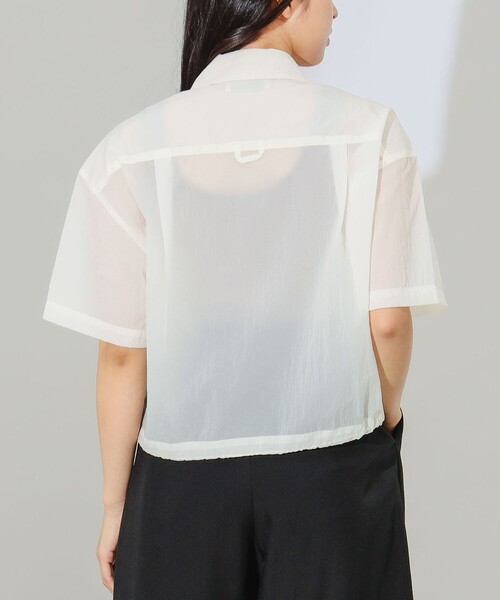 B:MING by BEAMS（ビーミングバイビームス）の「B:MING by BEAMS / 撥水 シアー シャツ（シャツ/ブラウス・レディース・ブラック/ホワイト系その他5・SMALL/MEDIUM）」の7枚目の写真