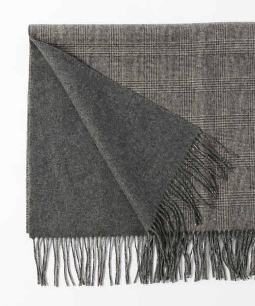 THROW（スロー）の「【THROW / スロー】Double Face Glen Check（マフラー・メンズ・ブラウン/ライトグレー・FREE）」の6枚目の写真