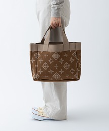 Daily russet モノグラムニットトートバッグ（L）　デイリーラシット Daily russet（デイリー ラシット）の「モノグラムニットトート