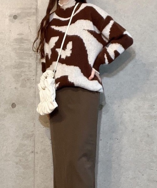 LAC-VERT（ラック・ヴェール）の「バタフライカモフラージュダメージニット（ニット/セーター・レディース・ブラック/ブラウン・FREE）」の17枚目の写真