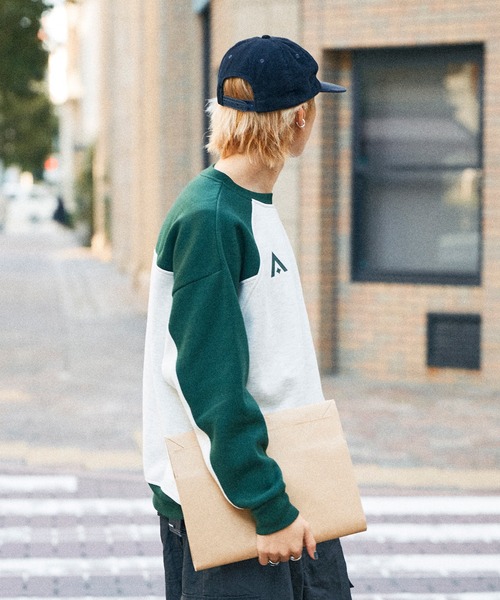 Adoon plain（アドーンプレーン）の「ゲームシャツライクスウェット（スウェット・メンズ・ネイビー/グリーン・MEDIUM/LARGE）」の13枚目の写真