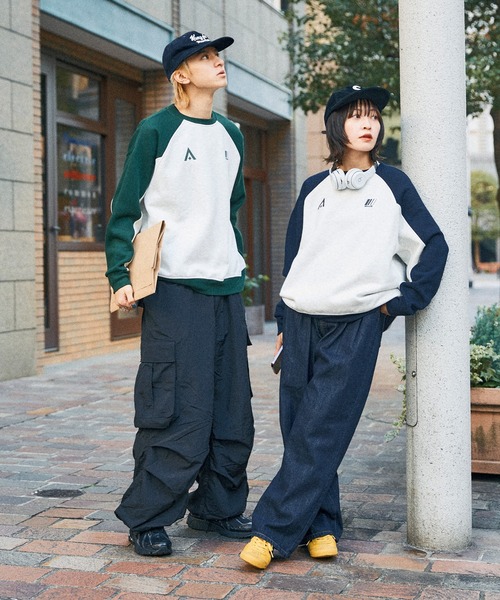 Adoon plain（アドーンプレーン）の「ゲームシャツライクスウェット（スウェット・メンズ・ネイビー/グリーン・MEDIUM/LARGE）」の21枚目の写真