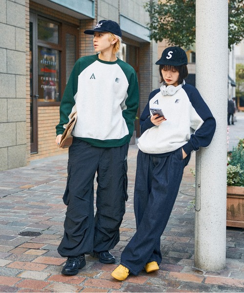 Adoon plain（アドーンプレーン）の「ゲームシャツライクスウェット（スウェット・メンズ・ネイビー/グリーン・MEDIUM/LARGE）」の22枚目の写真