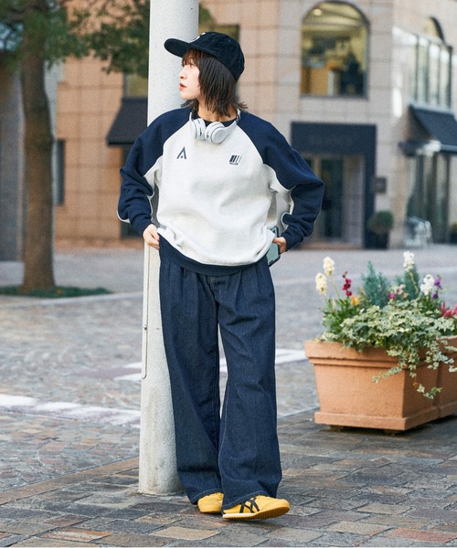 Adoon plain（アドーンプレーン）の「ゲームシャツライクスウェット（スウェット・メンズ・ネイビー/グリーン・MEDIUM/LARGE）」の10枚目の写真