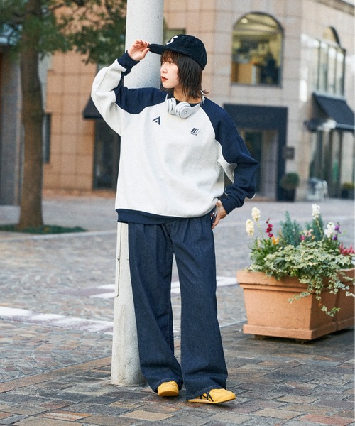 Adoon plain（アドーンプレーン）の「ゲームシャツライクスウェット（スウェット・メンズ・ネイビー/グリーン・MEDIUM/LARGE）」の8枚目の写真