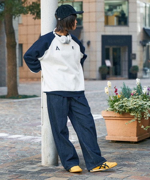 Adoon plain（アドーンプレーン）の「ゲームシャツライクスウェット（スウェット・メンズ・ネイビー/グリーン・MEDIUM/LARGE）」の7枚目の写真