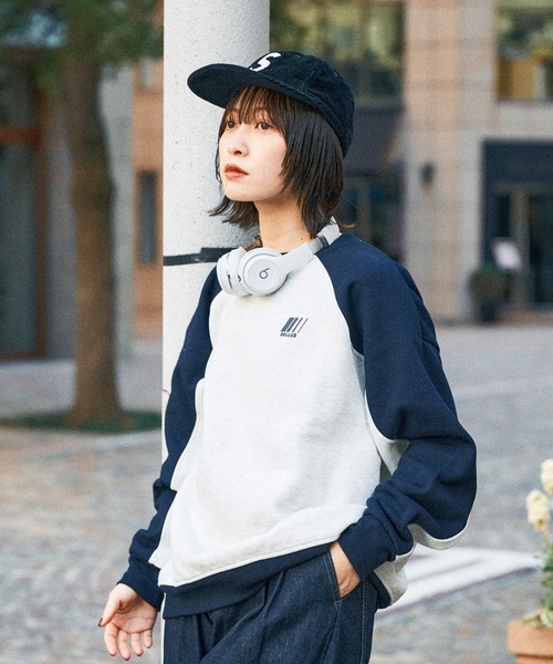 Adoon plain（アドーンプレーン）の「ゲームシャツライクスウェット（スウェット・メンズ・ネイビー/グリーン・MEDIUM/LARGE）」の3枚目の写真