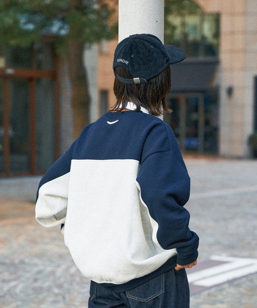 Adoon plain（アドーンプレーン）の「ゲームシャツライクスウェット（スウェット・メンズ・ネイビー/グリーン・MEDIUM/LARGE）」の6枚目の写真