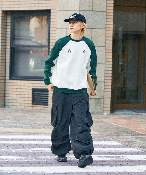 Adoon plain（アドーンプレーン）の「ゲームシャツライクスウェット（スウェット・メンズ・ネイビー/グリーン・MEDIUM/LARGE）」の18枚目の写真