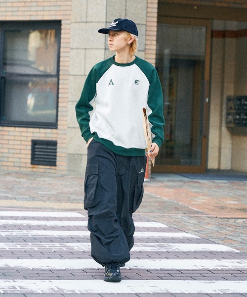 Adoon plain（アドーンプレーン）の「ゲームシャツライクスウェット（スウェット・メンズ・ネイビー/グリーン・MEDIUM/LARGE）」の19枚目の写真