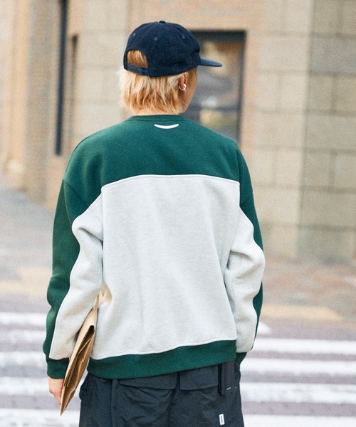 Adoon plain（アドーンプレーン）の「ゲームシャツライクスウェット（スウェット・メンズ・ネイビー/グリーン・MEDIUM/LARGE）」の15枚目の写真