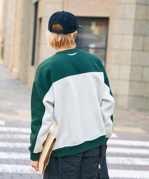 Adoon plain（アドーンプレーン）の「ゲームシャツライクスウェット（スウェット・メンズ・ネイビー/グリーン・MEDIUM/LARGE）」の16枚目の写真