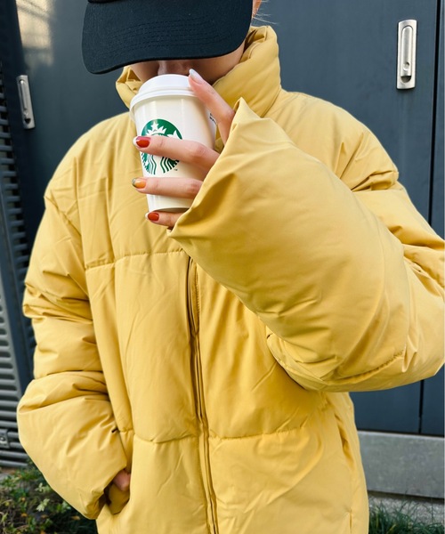 mihns closet(ミンズクローゼット)の「mihns closet / ボリュームスタンド中綿ジャケット / 3452702(ダウンジャケット/コート・レディース・マスタード/バーガンディー/グレー・LARGE/X-LARGE)」の6枚目の写真