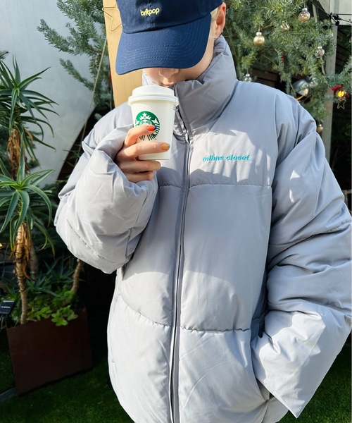 mihns closet(ミンズクローゼット)の「mihns closet / ボリュームスタンド中綿ジャケット / 3452702(ダウンジャケット/コート・レディース・マスタード/バーガンディー/グレー・LARGE/X-LARGE)」の9枚目の写真
