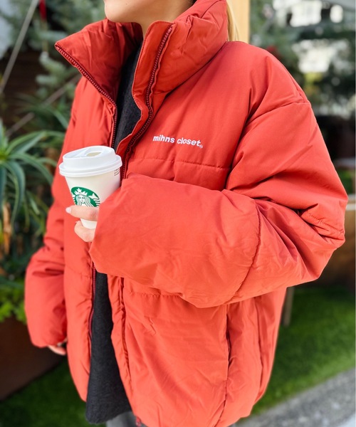 mihns closet(ミンズクローゼット)の「mihns closet / ボリュームスタンド中綿ジャケット / 3452702(ダウンジャケット/コート・レディース・マスタード/バーガンディー/グレー・LARGE/X-LARGE)」の14枚目の写真