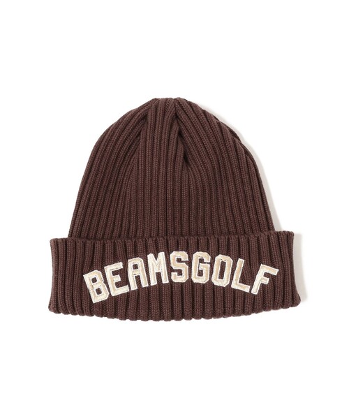 BEAMS GOLF(ビームスゴルフ)の「コットン ワッチキャップ(ニットキャップ/ビーニー・メンズ・ホワイト/ダークブラウン・ONE SIZE)」の2枚目の写真