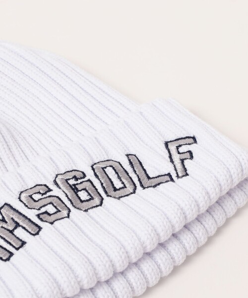 BEAMS GOLF(ビームスゴルフ)の「コットン ワッチキャップ(ニットキャップ/ビーニー・メンズ・ホワイト/ダークブラウン・ONE SIZE)」の5枚目の写真