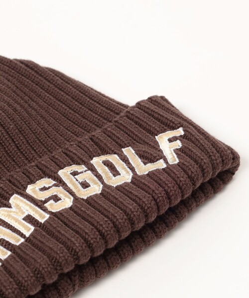 BEAMS GOLF(ビームスゴルフ)の「コットン ワッチキャップ(ニットキャップ/ビーニー・メンズ・ホワイト/ダークブラウン・ONE SIZE)」の4枚目の写真