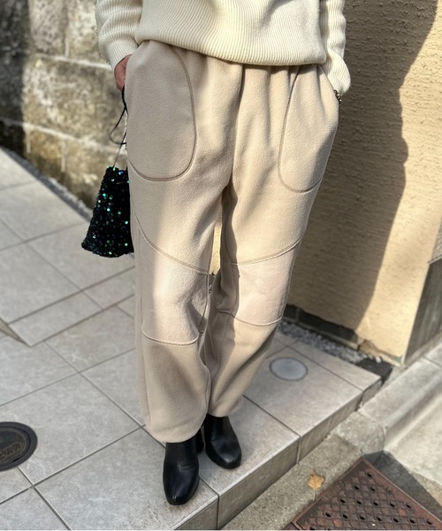 model:154cm 着用サイズ:FREE
※裾を内側に折り返して着用しています。