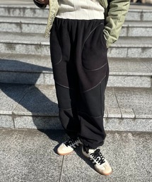 mi via loca（ミヴィアロカ）の「配色ステッチ フリースボア リブ切替スウェットパンツ（スウェットパンツ）」