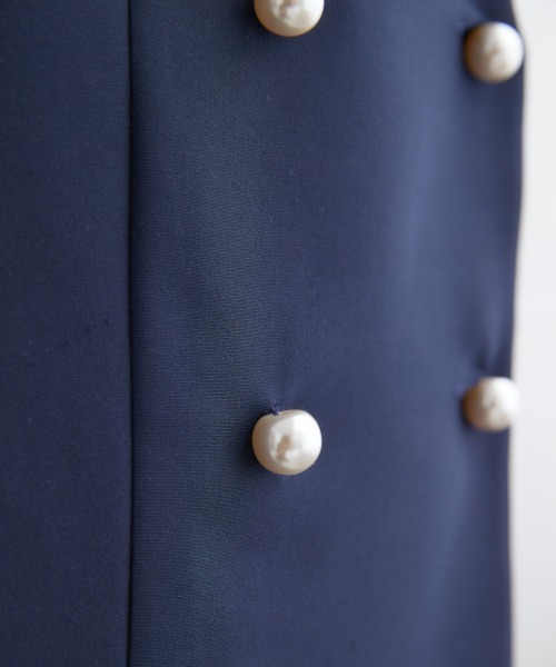 nissen（ニッセン）の「パール調ボタンジレ（ベスト・レディース・ベージュ/ネイビー・LL/L/M/S）」の10枚目の写真