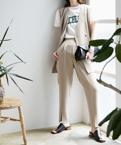 nissen（ニッセン）の「パール調ボタンジレ（ベスト・レディース・ベージュ/ネイビー・LL/L/M/S）」の20枚目の写真