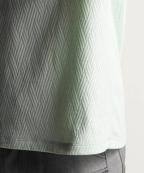 NICOLE CLUB FOR MEN（ニコルクラブフォーメン）の「バスケットリンクスジャガードＶネックプルオーバ（Tシャツ/カットソー・メンズ・シルバーグレー/ピンク系/ミント/ブラック/オフホワイト・MEDIUM/LARGE/X-LARGE）」の15枚目の写真