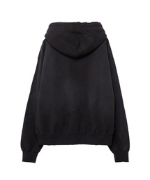 メゾンミハラヤスヒロ　Cat Print Distressed Hoodie Black Bleached Cat Print Hoodie by Maison MIHARA YASUHIRO on