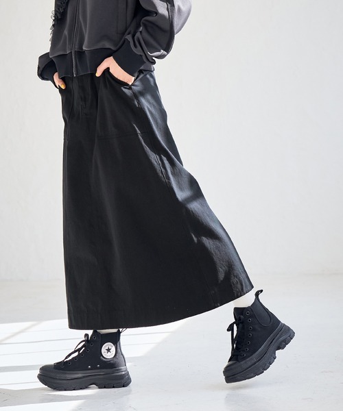 ROPE' PICNIC（ロペピクニック）の「コットンツイルAラインスカート（スカート・レディース・ブラック/ベージュ/カーキ・36/38）」の21枚目の写真