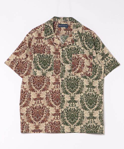 ＪＵＧＬＡＮＳ（ユグランス）の「【many men, many minds.】リーフ柄バイカラーオープンシャツ/メンズ（シャツ/ブラウス・メンズ・ネイビー/ブラウン・XL/M/L）」の12枚目の写真