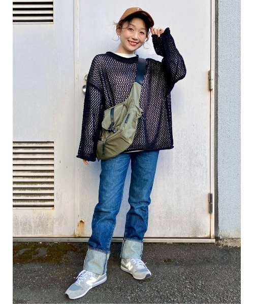 HONEYSUCKLE ROSE(ハニーサックルローズ)の「【HONEYSUCKLE ROSE】透かし編みニットレイヤード(ニット/セーター・レディース・ブラック/ブラック×ホワイト/オフホワイト・M/L)」の21枚目の写真