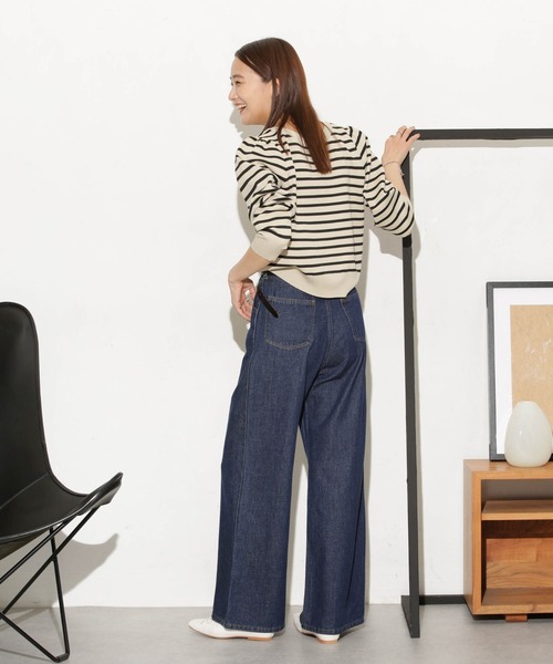 NANO universe(ナノユニバース)の「【追加生産】ライトスポンディッシュパールボタンカーディガン(カーディガン/ボレロ・レディース・ブラック/ホワイト/ダークネイビー/ベージュ/その他1・FREE)」の18枚目の写真