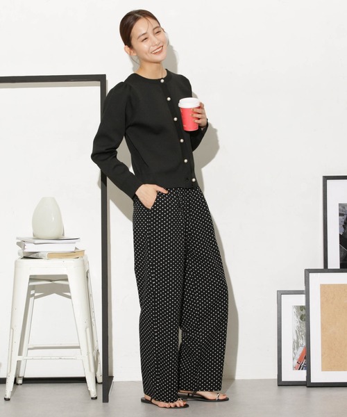 NANO universe(ナノユニバース)の「【追加生産】ライトスポンディッシュパールボタンカーディガン(カーディガン/ボレロ・レディース・ブラック/ホワイト/ダークネイビー/ベージュ/その他1・FREE)」の22枚目の写真