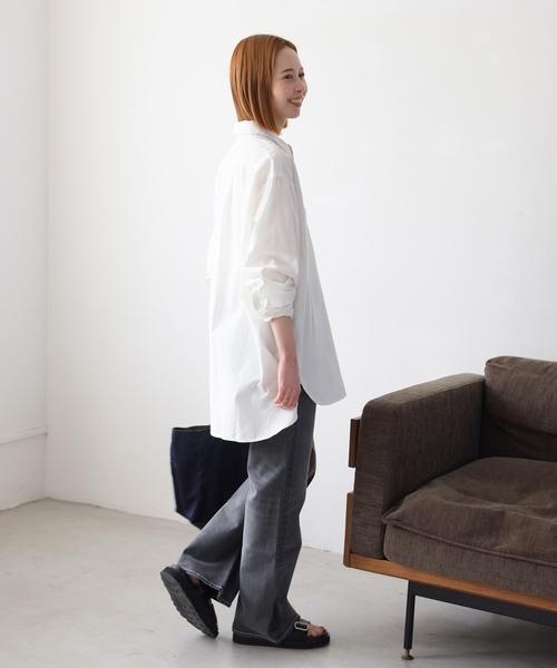 JOURNAL STANDARD（ジャーナルスタンダード）の「シャンブレーシャツ（シャツ/ブラウス・レディース・ブルー系その他/ホワイト×ホワイト・FREE）」の8枚目の写真