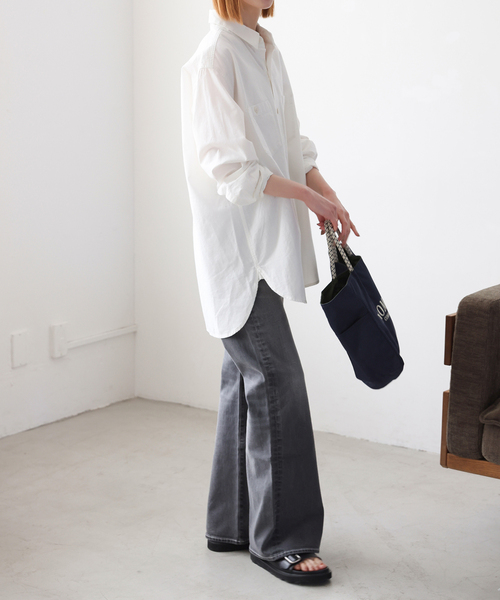 JOURNAL STANDARD（ジャーナルスタンダード）の「シャンブレーシャツ（シャツ/ブラウス・レディース・ブルー系その他/ホワイト×ホワイト・FREE）」の16枚目の写真