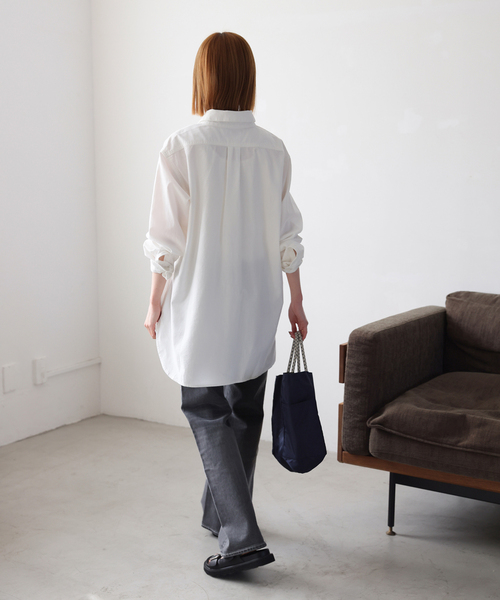 JOURNAL STANDARD（ジャーナルスタンダード）の「シャンブレーシャツ（シャツ/ブラウス・レディース・ブルー系その他/ホワイト×ホワイト・FREE）」の7枚目の写真