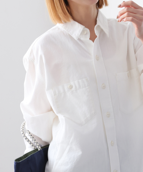 JOURNAL STANDARD（ジャーナルスタンダード）の「シャンブレーシャツ（シャツ/ブラウス・レディース・ブルー系その他/ホワイト×ホワイト・FREE）」の9枚目の写真