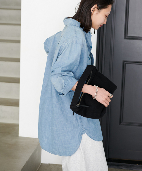 JOURNAL STANDARD（ジャーナルスタンダード）の「シャンブレーシャツ（シャツ/ブラウス・レディース・ブルー系その他/ホワイト×ホワイト・FREE）」の17枚目の写真