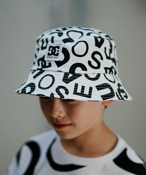 DC(ディーシー)の「DC/ディーシー DC/ディーシー ALLOVER HAT24 キッズ オールオーバー ハット ハット 帽子 スケートボード 総柄 人気デザイン バケットハット YHT242605(ハット・キッズ・ブルー系その他/ブラック×ホワイト/ホワイト×ブラック・FREE)」の2枚目の写真