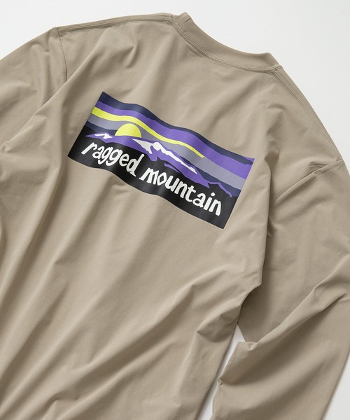 ragged mountain(ラギットマウンテン)の「【RAGGED MOUNTAIN/ラギットマウンテン】 ELKINS バックプリント ロングスリーブTシャツ(Tシャツ/カットソー・メンズ・ホワイト/ブラック/ベージュ/パープル/グレイッシュブルー・MEDIUM/LARGE/X-LARGE)」の3枚目の写真