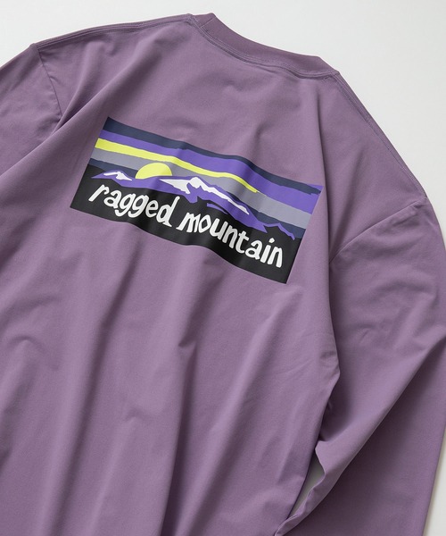 ragged mountain(ラギットマウンテン)の「【RAGGED MOUNTAIN/ラギットマウンテン】 ELKINS バックプリント ロングスリーブTシャツ(Tシャツ/カットソー・メンズ・ホワイト/ブラック/ベージュ/パープル/グレイッシュブルー・MEDIUM/LARGE/X-LARGE)」の5枚目の写真