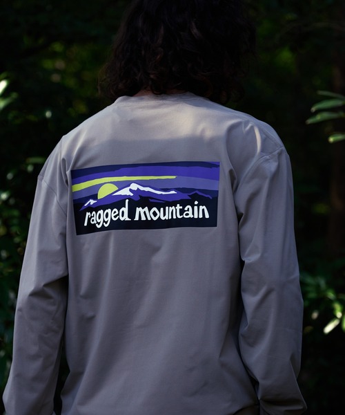 ragged mountain(ラギットマウンテン)の「【RAGGED MOUNTAIN/ラギットマウンテン】 ELKINS バックプリント ロングスリーブTシャツ(Tシャツ/カットソー・メンズ・ホワイト/ブラック/ベージュ/パープル/グレイッシュブルー・MEDIUM/LARGE/X-LARGE)」の9枚目の写真