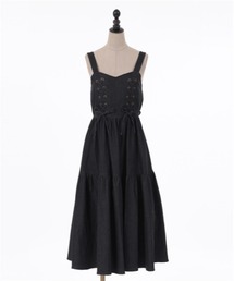 レースアップティアードワンピース