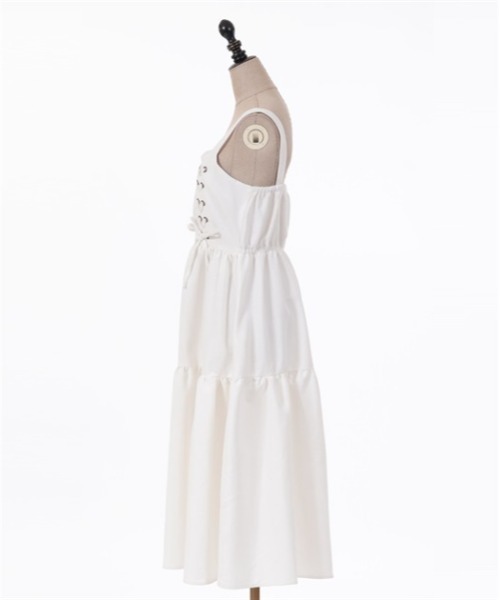 axes femme POETIQUE（アクシーズファムポエティック）の「レースアップティアードワンピース（ワンピース・レディース・ブラック/キナリ/インディゴブルー・MEDIUM）」の20枚目の写真