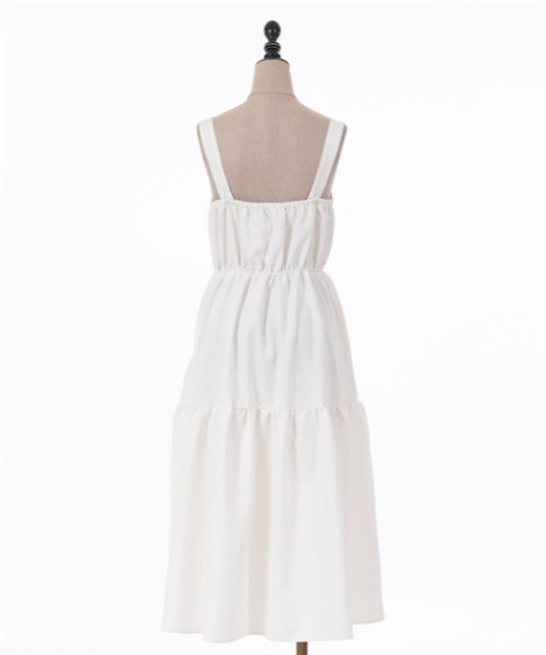 axes femme POETIQUE（アクシーズファムポエティック）の「レースアップティアードワンピース（ワンピース・レディース・ブラック/キナリ/インディゴブルー・MEDIUM）」の19枚目の写真